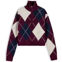 Tommy Hilfiger Pullover marinho / vermelho vinho / offwhite
