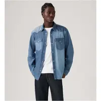 Levi's para homem. 008CT-0000 Camisa western front yoke relaxed azul médio (L), Casual, Algodão, Manga comprida