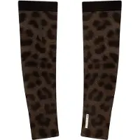 Soar - Compressão muscular - Race Sleeves Dark Leopard para Unissexo - Tamanho S - Castanho