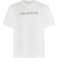 Calvin Klein Camisa '20S' areia / branco