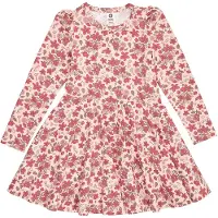 Müsli Vestido verde mosqueado / cor-de-rosa / pó / rosa escuro