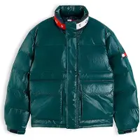 Tommy Hilfiger Casaco de inverno verde escuro / vermelho / branco
