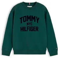 Tommy Hilfiger Sweatshirt 'BRAND LOVE' esmeralda / preto