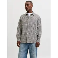 Jack & Jones Camisa 'JJCarter' cinzento / preto / offwhite