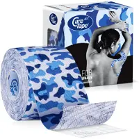 Cure tape Nastro Kinesiologico Blu Militare 5 cm x 5 m — Cerotto