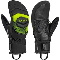 LEKI - Luvas ski criança - WCR Core TR Junior Mitt Black/Neon Yellow para criança - Softshell - Tamanho criança 6 - Preto