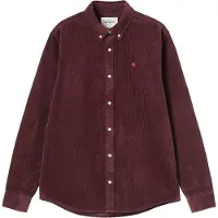 Carhartt WIP - Camisas - L/S Madison Cord Shirt Amarone para Homem - Tamanho M
