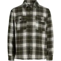 Jack & Jones Camisa 'JJEREGENT' oliveira / branco