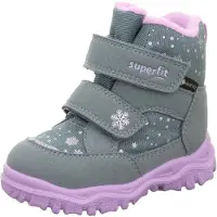 Superfit Bota de neve 'HUSKY1' verde pastel / lilás / branco