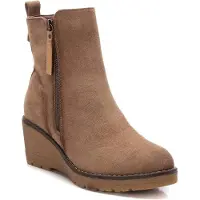 Refresh para mulher. 17100902-TAUPE Botins 171009 castanhos (38), Marrom, 5 a 8cm, Zíper, Casual
