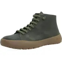 Camper para homem. K300541-004 Botins de pele Peu Serra verde-acastanhado (41), Couro, Marrom, Plano, Cordão, Casual