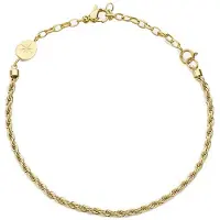 Brosway Pulseira feminina elegante em aço banhado a ouro Essential BNL056