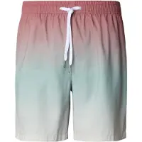 Urban Classics Calções de banho menta / vermelho vivo