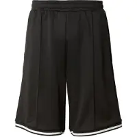 Urban Classics Calças 'Pintuck Baseball' preto / branco