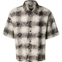 Urban Classics Camisa preto / branco lã