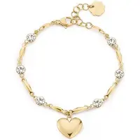 Brosway Linda Pulseira Banhada a Ouro com Cristais em Formato de Coração e Chakra BHKB212