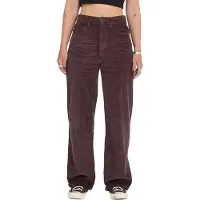Volcom - Calças mulher - Weellow II Corduroy Pant W Raisin para Mulher - Tamanho 29 US