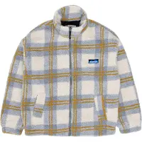 KAVU - Marcas - Loven Sherpa Fleece Jacket W Horizon Plaid para Mulher - Tamanho L - Azul