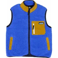 KAVU - Marcas - Ozette Sherpa Fleece Vest W Admiral Blue para Mulher - Tamanho S - Azul