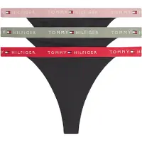 Tommy Hilfiger Underwear Tanga verde claro / cor-de-rosa / vermelho / preto