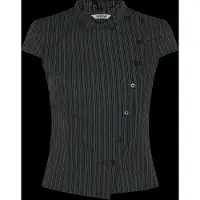 Weekday Blusa 'Robin' cinzento / cinzento claro / preto