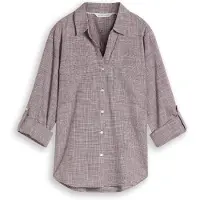 Tom Tailor Blusa bordeaux / branco