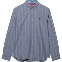 Superdry para homem. M4011247A Camisa Preppy Oxford marinho (L), Casual, Algodão, Manga comprida