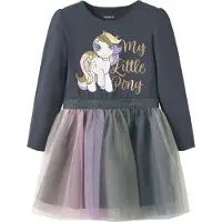 Name it Vestido 'NMFSESSA' azul escuro / ouro / branco