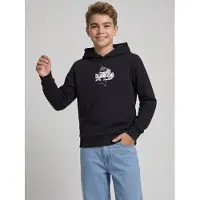 JJ REBEL Sweatshirt 'JREBIVAN' cinzento / preto / branco