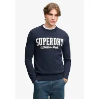 Superdry para homem. M6110788A Camiseta Applique marinho (S), Casual, Algodão