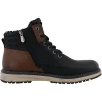 Tom Tailor Botas com atacadores castanho / preto