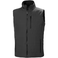 Helly Hansen para homem. 30377 Colete isolante Crew Insulator cinza (M), Preto, Casual, Poliéster