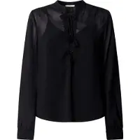 Pepe Jeans para mulher. PL3051559 Blusa Julianna preto (S), Casual, Viscoso, Manga comprida