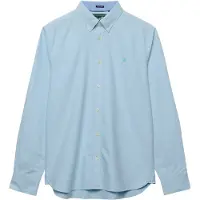 Superdry para homem. M4011247A Camisa Preppy Oxford azul claro (XXL), Casual, Algodão, Clássico, Manga comprida