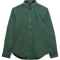 Superdry para homem. M4011194A Camisa Garment Dyed verde (XXL), Casual, Algodão, Manga comprida