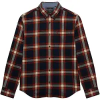 Superdry para homem. M4011197A Camisa Cotton Lumberjack marinho, vermelho (L), Casual, Algodão, Manga comprida