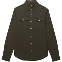 Superdry para homem. M4011186A Camisa Herringbone Workwear verde militar (XXL), Casual, Algodão, Manga comprida