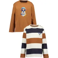 Blue Seven Camisola caramelo / branco lã