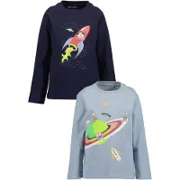 Blue Seven Camisola navy / azul fumado / verde claro / branco