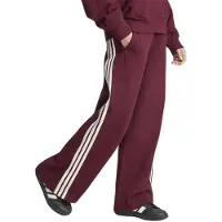 Adidas Calças de desporto castanho de castanha / bordeaux