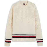 Tommy Hilfiger Pullover creme / vermelho escuro / preto