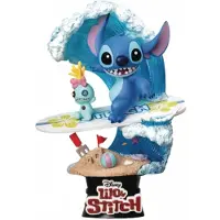 Beast Kingdom Toys Série De Verão Diorama Pvc D-stage Surf Lilo&amp; Figura Stitch 15 Cm