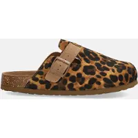 Xti para mulher. 14287106-LEOPARDO Tamancos 142871 castanho (40), Couro, Marrom, Plano, Nenhum, Casual, Animal print