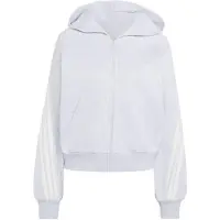 Adidas Casaco de treino em moletão 'KIT 3-STRIPES FULL ZIP' acinzentado / branco