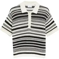 Comma Pullover preto / branco