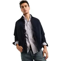 Pepe Jeans para homem. PM3091440 Camisa River azul-marinho (S), Casual, Algodão, Manga comprida