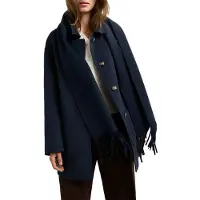 Pepe Jeans para mulher. PL4024545 Casaco Mikaela marinho (XL), Casual, Lã, Clássico