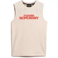 Superdry para mulher. W6011834A T-shirt Sport Luxe Graphic rosa (S), Casual, Algodão, Sem mangas / correias