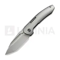 We Knife Micro Trogon, Satin Polished Ti, Polished Beadblast