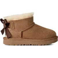 Ugg unisex para criança. 1185920T Botins de Pele Ultra Mini Bailey Bow castanho (30), Couro, Marrom, Plano, Nenhum, Casual, moda infantil